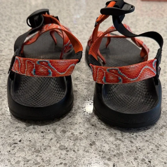 Chaco Black Sandal Patterned Z-Strap Toe Loop Women’s 8 MADE IN USA - Picture 7 of 10